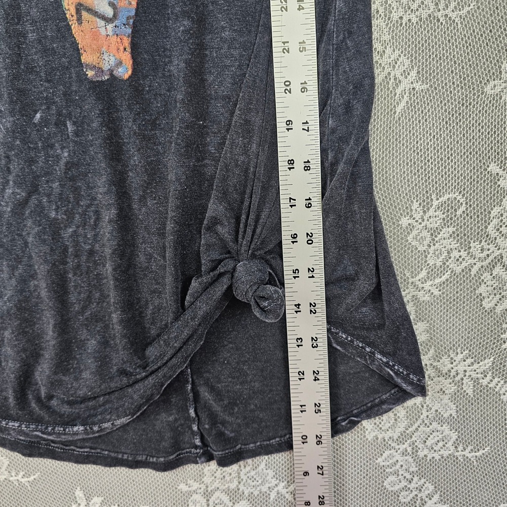 The Party Fringe Sleeve Top Bull License Plate Graphic Sz Small Cowgirl Festival - Picture 7 of 9